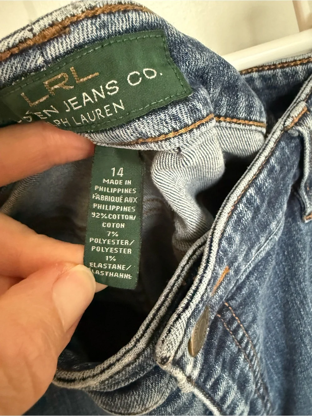 Lauren Ralph Lauren LRL Straight Leg Stretch Jeans Size 14